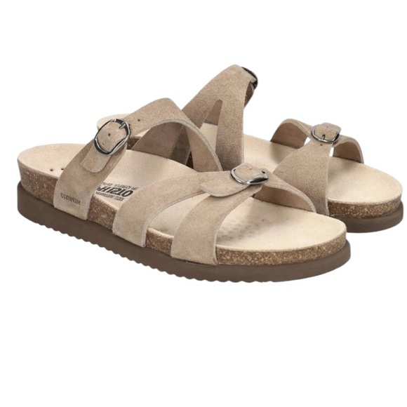 MEPHISTO HANNEL SANDALS WARM GREY VELOUR Size 38 - Picture 10 of 13